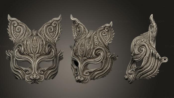 High reliefs and bas-reliefs of fantasy (Kitsune, GRLFF_0173) 3D models for cnc